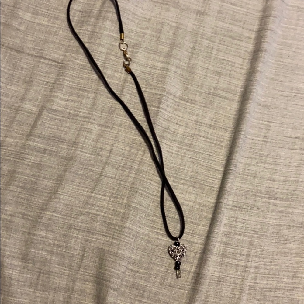 velvet heart necklace